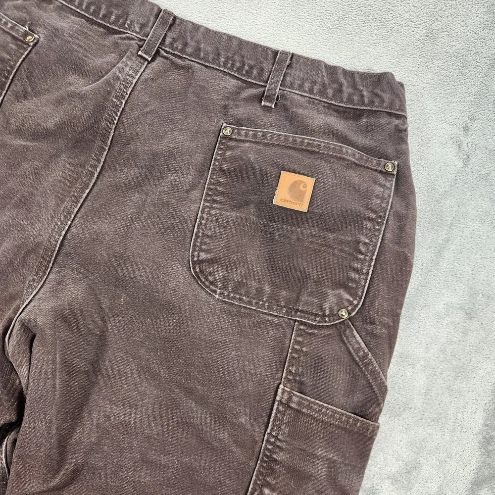 Vintage Carhartt Pants Mens 38x30 Brown B136 Double Knee Loose Fit‎ Carpenter